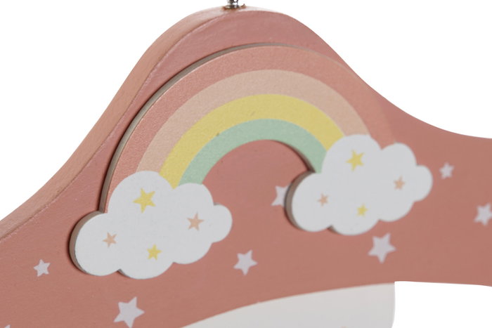 Percha Kids DKD Home Decor Blanco Rosa 1 x 19 x 35 cm (12 Unidades)