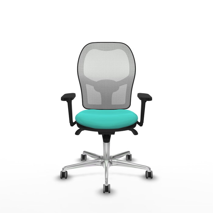 PIQUERAS Y CRESPO Silla de oficina Jorquera con mecanismo Sincro, Turquesa y Blanco