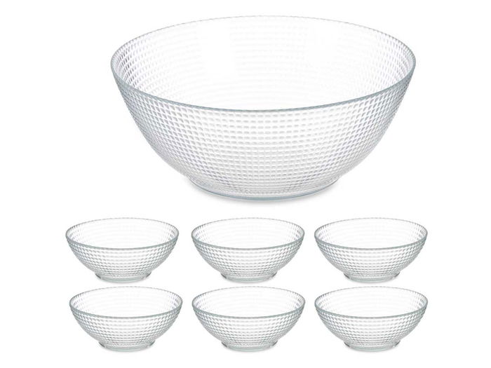 Pasabahce Juego 7 Bol Generation Vidrio Transparente 27x16.5x40.5 cm (Set de 4)