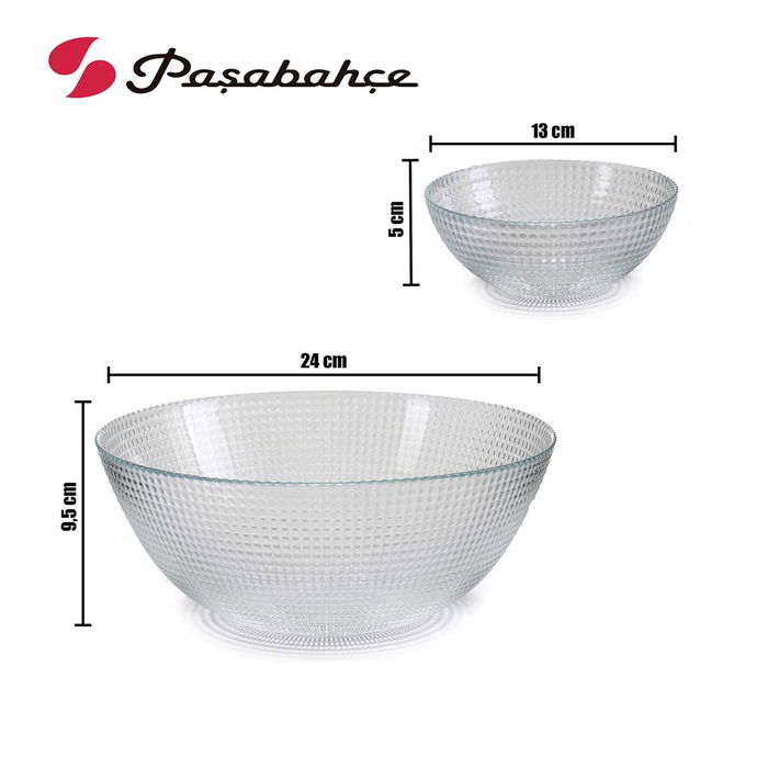 Pasabahce Juego 7 Bol Generation Vidrio Transparente 27x16.5x40.5 cm (Set de 4)