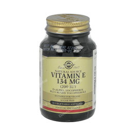 SOLGAR Vitamina E 200Ui (134Mg) 50 Cápsulas Blandas Vegetales