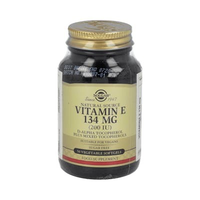 SOLGAR Vitamina E 200 UI (134mg) 50 Cápsulas Blandas Vegetales SOLGAR Vitamina E 200 UI (134mg) 50 Cápsulas Blandas Vegetales