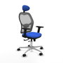 PIQUERAS Y CRESPO Silla de oficina Jorquera con mecanismo Sincro/Traslack Azul y Gris