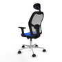 PIQUERAS Y CRESPO Silla de oficina Jorquera con mecanismo Sincro/Traslack Azul y Gris