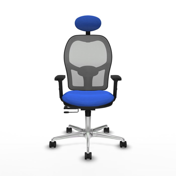 PIQUERAS Y CRESPO Silla de oficina Jorquera con mecanismo Sincro/Traslack Azul y Gris PIQUERAS Y CRESPO Silla de oficina Jorquera con mecanismo Sincro/Traslack Azul y Gris