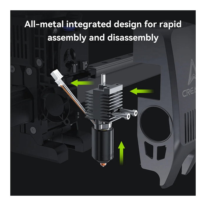 Creality 4001030145 Bloque Calefactor Cerámico K2 Plus Kit para Impresora 3D, 0.4 mm, 0-360°C, Negro y Gris