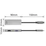 ACT Connectivity Adaptador USB-C a 2 HDMI 4K y USB-A AC7013 Gris y Negro