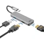 ACT Connectivity Adaptador USB-C a 2 HDMI 4K y USB-A AC7013 Gris y Negro