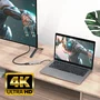 ACT Connectivity Adaptador USB-C a 2 HDMI 4K y USB-A AC7013 Gris y Negro