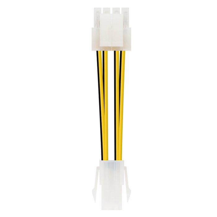 Nanocable Cable de Alimentación 4 Pin Hembra a 4+4 Pin Macho 15 cm