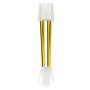 Nanocable Cable de Alimentación 4 Pin Hembra a 4+4 Pin Macho 15 cm