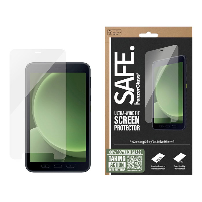PanzerGlass SAFE. Screen Protector para Samsung Galaxy Tab Active5/Active3 Ultra-Wide Fit PanzerGlass SAFE. Screen Protector para Samsung Galaxy Tab Active5/Active3 Ultra-Wide Fit