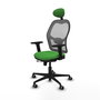 PIQUERAS Y CRESPO Silla de oficina Jorquera con mecanismo Sincro/Traslack, Verde y Gris
