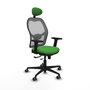 PIQUERAS Y CRESPO Silla de oficina Jorquera con mecanismo Sincro/Traslack, Verde y Gris