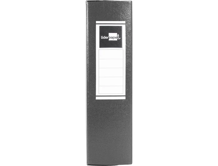 Liderpapel Carpeta para proyectos de cartón gofrado gris, lomo 90mm, tamaño folio Liderpapel Carpeta para proyectos de cartón gofrado gris, lomo 90mm, tamaño folio