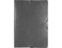 Liderpapel Carpeta para proyectos de cartón gofrado gris, lomo 90mm, tamaño folio