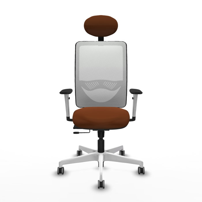 PIQUERAS Y CRESPO Silla de oficina Zulema con mecanismo Sincro/Traslack Marrón y Blanco PIQUERAS Y CRESPO Silla de oficina Zulema con mecanismo Sincro/Traslack Marrón y Blanco