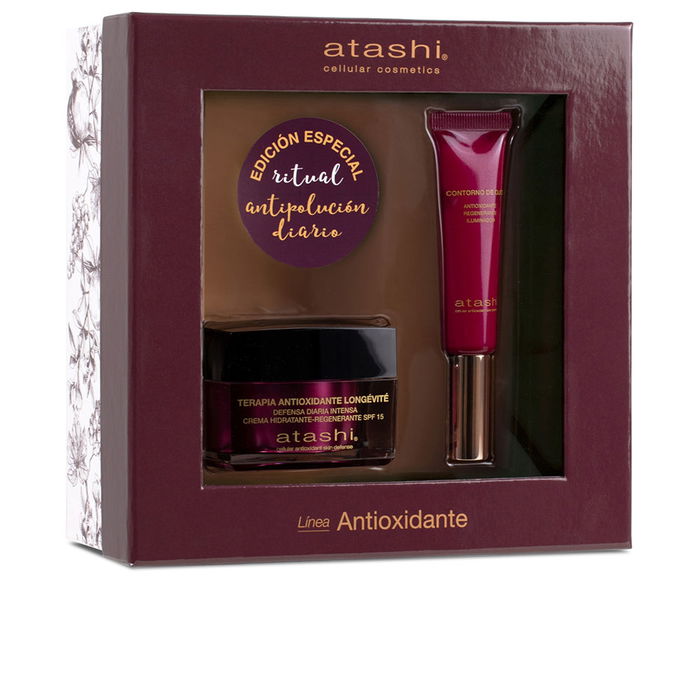 Atashi Ritual Antioxidante Hidratante Facial Estuche 2 Piezas Crema Facial 50ml + Contorno de Ojos 15ml Cuidado Celular Antiedad Atashi Ritual Antioxidante Hidratante Facial Estuche 2 Piezas Crema Facial 50ml + Contorno de Ojos 15ml Cuidado Celular Antiedad
