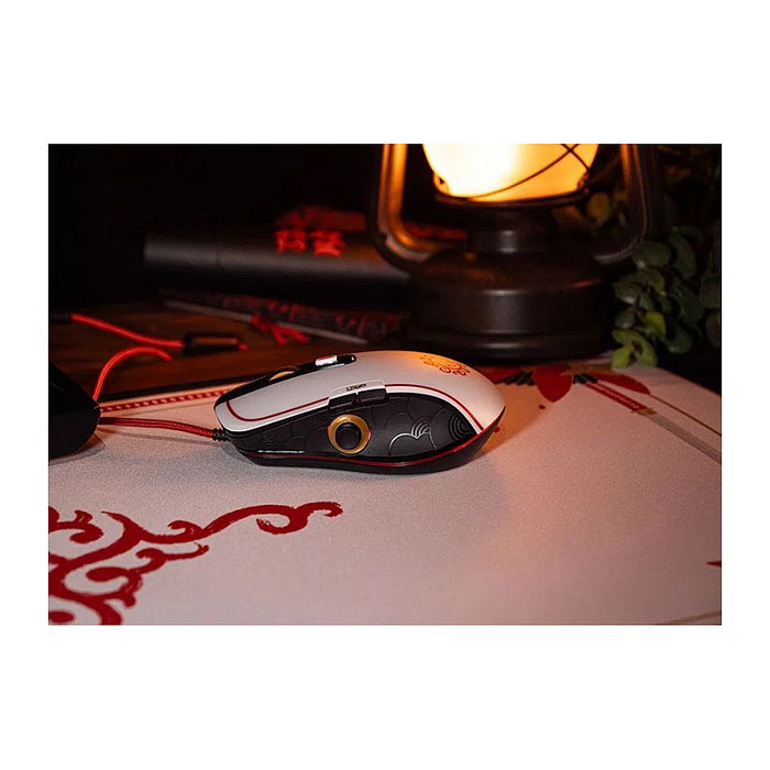 LEXIP X UBISOFT Assassin's Creed Shadows Ratón Óptico para Juegos, 12000 DPI, Cable USB 1.8 m, Color Negro/Dorado/Rojo/Blanco LEXIP X UBISOFT Assassin's Creed Shadows Ratón Óptico para Juegos, 12000 DPI, Cable USB 1.8 m, Color Negro/Dorado/Rojo/Blanco