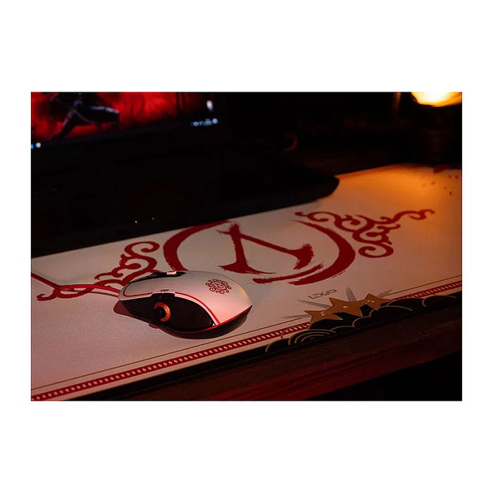 LEXIP X UBISOFT Assassin's Creed Shadows Ratón Óptico para Juegos, 12000 DPI, Cable USB 1.8 m, Color Negro/Dorado/Rojo/Blanco LEXIP X UBISOFT Assassin's Creed Shadows Ratón Óptico para Juegos, 12000 DPI, Cable USB 1.8 m, Color Negro/Dorado/Rojo/Blanco