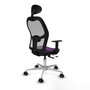 PIQUERAS Y CRESPO Silla de oficina Jorquera con Mecanismo Sincro/Traslack Morado y Gris