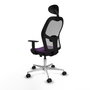 PIQUERAS Y CRESPO Silla de oficina Jorquera con Mecanismo Sincro/Traslack Morado y Gris