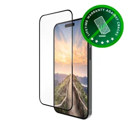 Dbramante1928 Protector de Pantalla Eco Bulk para Apple iPhone 16/15/14 Pro, 1 Pieza, Resistente a Rayones y Polvo, Negro Transparente