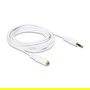 DeLOCK Cable de Extensión de Audio 3,5 mm Macho a Hembra 3 m - Blanco | 3 Pin