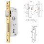 TESA Cerradura 2002/30 HL de embutir reversible para puertas de madera