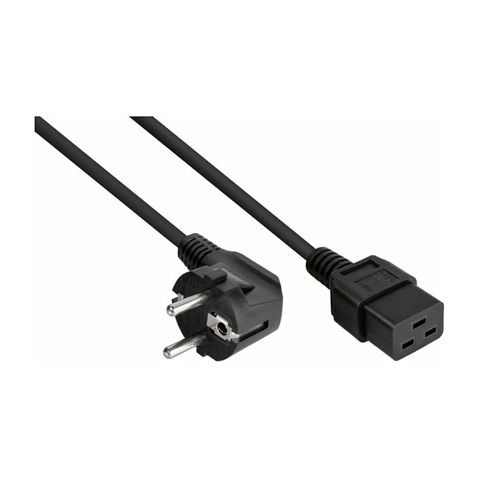 Kabelmeister Cable de alimentación con conector de 90° a C19, 1,8 m Kabelmeister Cable de alimentación con conector de 90° a C19, 1,8 m