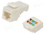GOOBAY Módulo RJ45 Keystone Cat 6 Blanco
