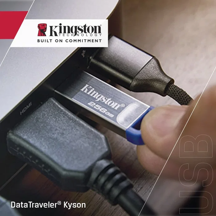 Kingston DataTraveler Kyson 256 GB USB 3.2 Gen 1 Acero inoxidable Kingston DataTraveler Kyson 256 GB USB 3.2 Gen 1 Acero inoxidable