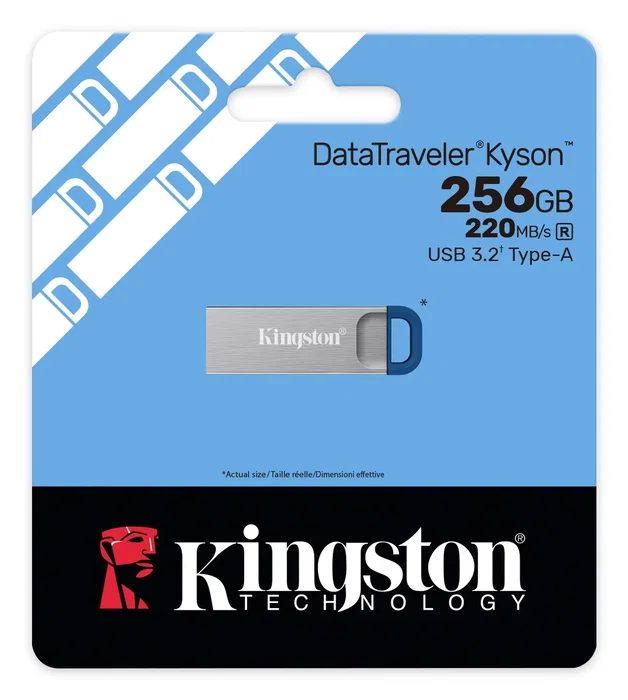 Kingston DataTraveler Kyson 256 GB USB 3.2 Gen 1 Acero inoxidable Kingston DataTraveler Kyson 256 GB USB 3.2 Gen 1 Acero inoxidable