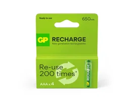 Gp Pilas Recargables AAA 650 mAh Blíster de 4 Unidades