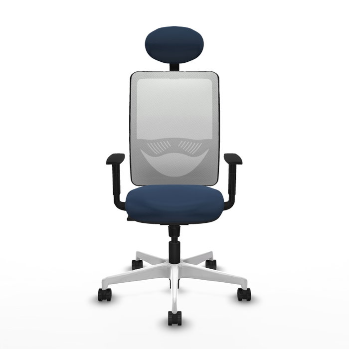 PIQUERAS Y CRESPO Silla de oficina Zulema con Mecanismo Sincro, Azul marino y Blanco PIQUERAS Y CRESPO Silla de oficina Zulema con Mecanismo Sincro, Azul marino y Blanco