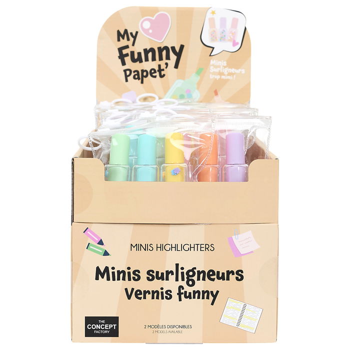 The Concept Factory Juego 3 Mini Subrayadores Barniz My Funny Papet The Concept Factory Juego 3 Mini Subrayadores Barniz My Funny Papet