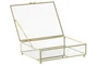 DKD Home Decor Joyero Metal y Cristal Lazos
