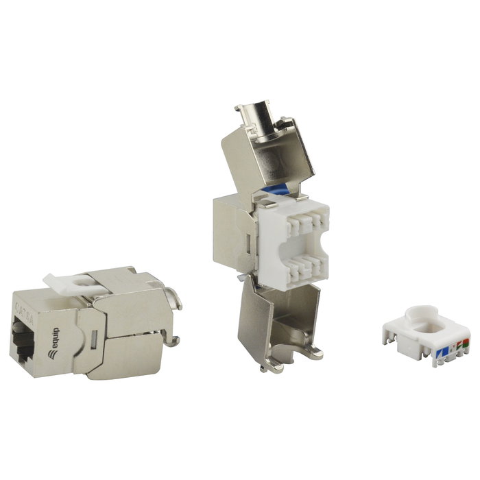 EQUIP Jack Keystone apantallado Cat.6A Toolfree, 8 unidades