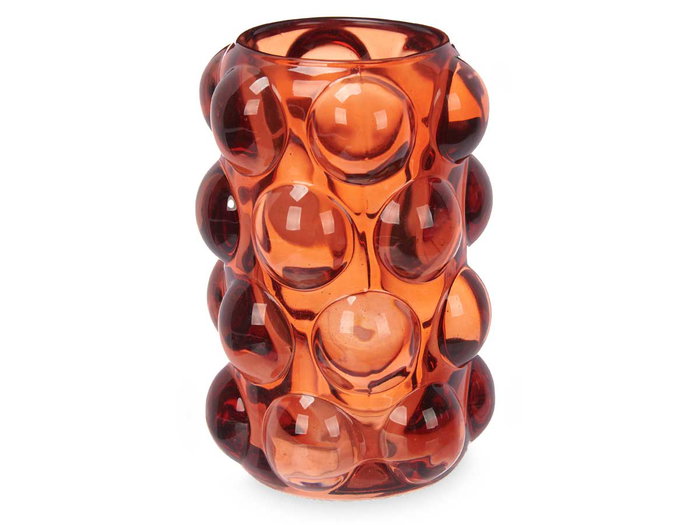 Giftdecor Portavelas Bola Teja Cristal 8.4 x 12.5 x 8.4 cm (Set de 12)