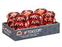 Giftdecor Portavelas Bola Teja Cristal 8.4 x 12.5 x 8.4 cm (Set de 12)