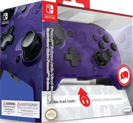 PDP Faceoff Deluxe + Audio Wired Controller Púrpura para Switch 2