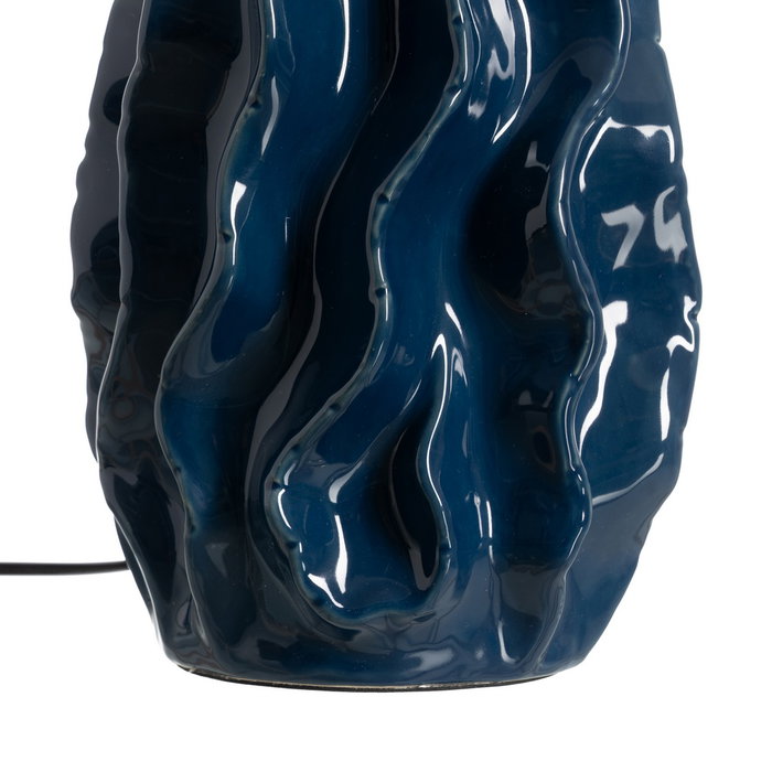 Lámpara Mesa Azul Cerámica Iluminación 40 X 40 X 62 cm Lámpara Mesa Azul Cerámica Iluminación 40 X 40 X 62 cm
