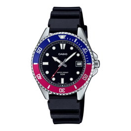 Casio MDV-10-1A2VEF con correa negra y esfera negra