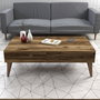 Hanah Home Conjunto de Salón Muebles Color Nogal 100% Tablero de Partículas Recubierto de Melamina