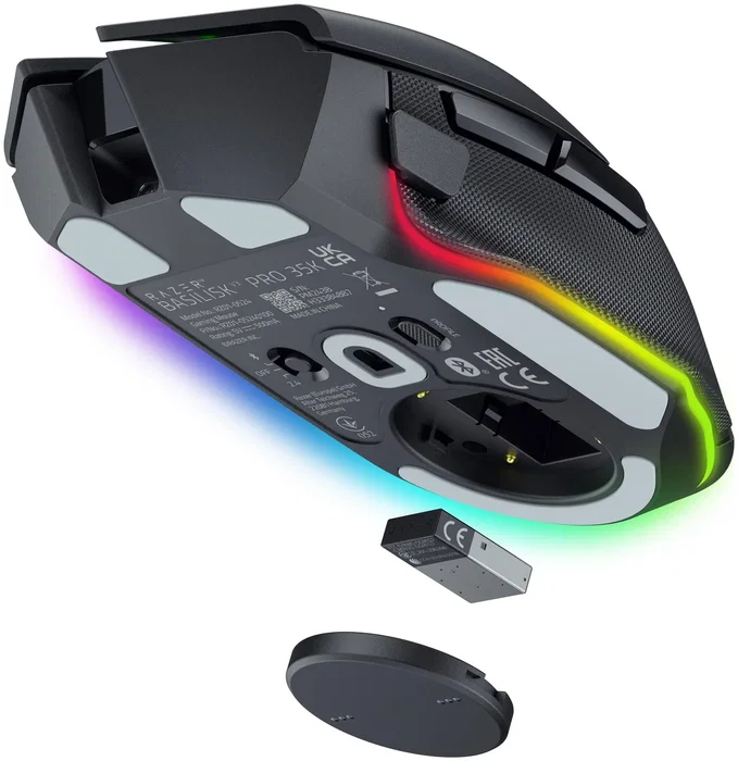 Razer Basilisk V3 Pro 35K Ratón Ergonómico Gaming Inalámbrico RGB Negro 35000 DPI Razer Basilisk V3 Pro 35K Ratón Ergonómico Gaming Inalámbrico RGB Negro 35000 DPI
