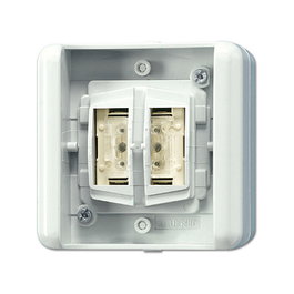 Jung 8472.01LEDW KNX Taster BA 2fach WG - Tasterstellung E-Luz Blanca