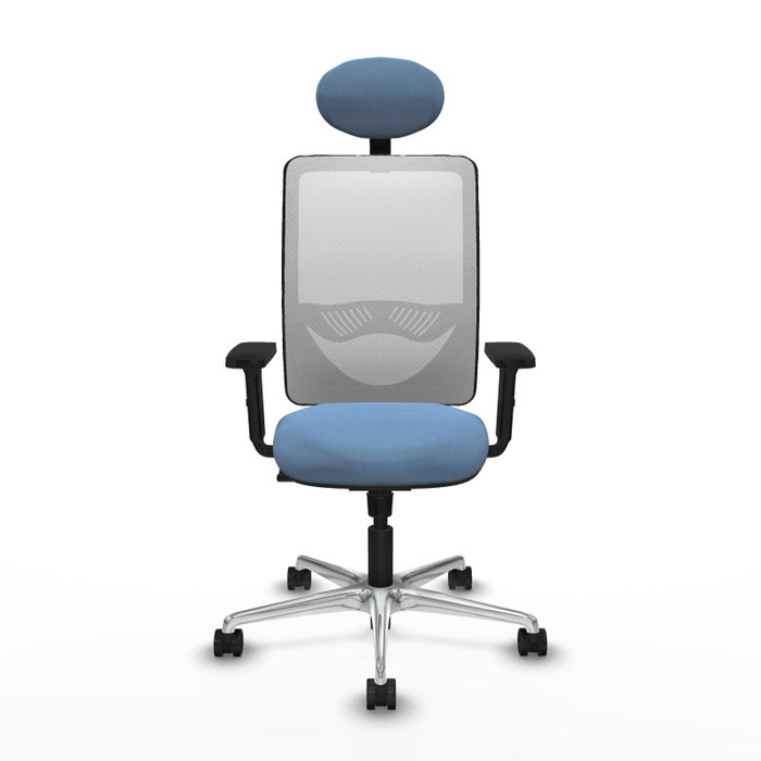 PIQUERAS Y CRESPO Silla de oficina Zulema con mecanismo Sincro, Azul cielo y Blanco PIQUERAS Y CRESPO Silla de oficina Zulema con mecanismo Sincro, Azul cielo y Blanco