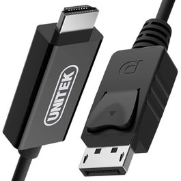Unitek Cable Adaptador DisplayPort a HDMI 1,8m Negro