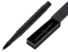 Belius Roller Turbo Aluminio Negro Tinta Negra Punta 0.7 mm Caja Diseño