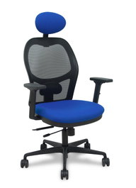 PIQUERAS Y CRESPO Silla de oficina Jorquera Sincro/Traslack Azul y Negro